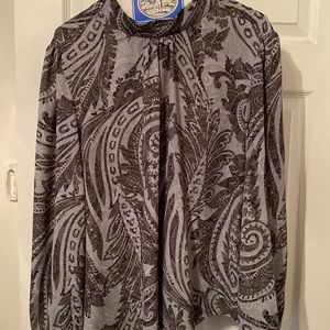 Paisley blouse XL gray/black